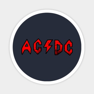 Butt-Head AC/DC Distressed - Red Magnet